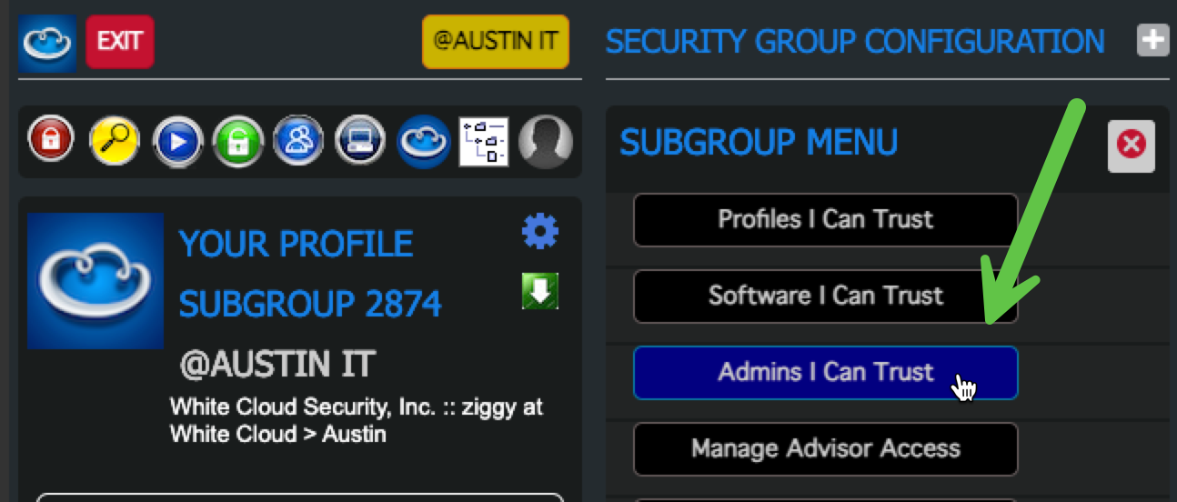 Open “Admins I Can Trust