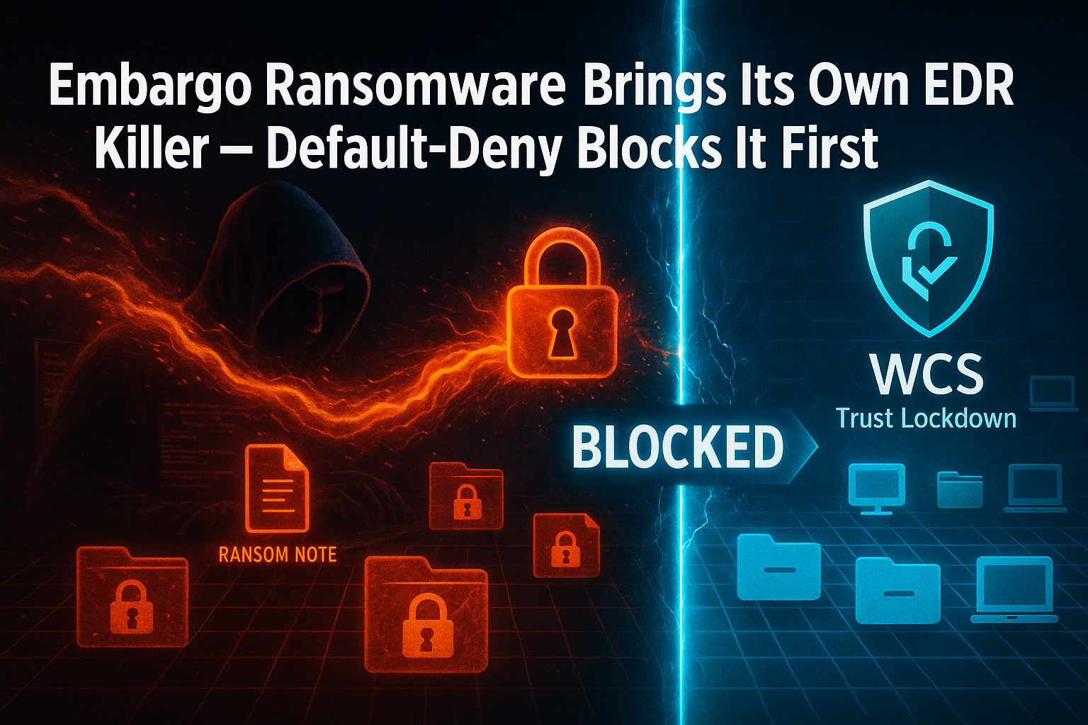 Embargo ransomware EDR killer — White Cloud Security Trust Lockdown default-deny would help block the loader, EDR killer, and encryptor before they run